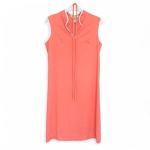 Vintage 70s Sears Peach house dress size 12p
